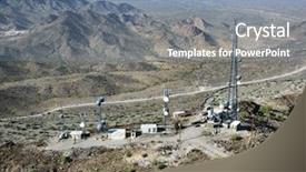  Presentation with satellite communication - Audience pleasing PPT theme consisting of view of satellite communications towers backdrop and a light blue colored foreground