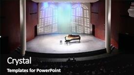  Presentation with concert - Presentation consisting of view of scene in concert background and a black colored foreground