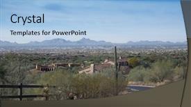  Presentation with mountain view - Presentation with view of scottsdale and phoenix background and a light blue colored foreground