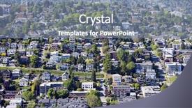  Presentation with seattle - Slide set consisting of view of seattle from space background and a seafoam green colored foreground