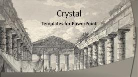  Presentation with temple - Cool new theme with view of segesta temple interior backdrop and a soft green colored foreground