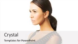  Presentation with military - Cool new slides with view of serious military woman backdrop and a  colored foreground