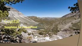  Presentation with skeleton - Presentation design consisting of view-of-skeleton-lake-near background and a coral colored foreground