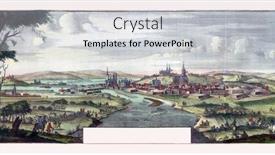  Presentation with engraving - Cool new PPT theme with view-of-soissons-vintage-engraving backdrop and a light gray colored foreground