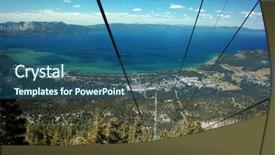  Presentation with tahoe - PPT theme with view of south lake tahoe background and a ocean colored foreground