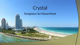  Presentation with miami beach - Colorful slides enhanced with view of south miami beach backdrop and a light blue colored foreground