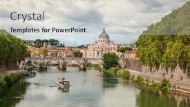  Presentation with vatican - Slide set consisting of view-of-st-peter-s background and a light gray colored foreground