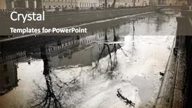  Presentation with artistic - Beautiful presentation theme featuring view of st petersburg made backdrop and a gray colored foreground