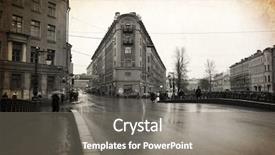  Presentation with artistic - PPT theme with view of st petersburg made background and a gray colored foreground