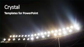  Presentation with street light view - PPT layouts with view of stadium lights background and a black colored foreground