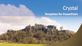  Presentation with castle - Presentation featuring view of stirling castle background and a teal colored foreground