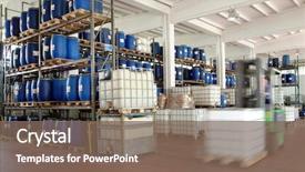  Presentation with chemical industry - Beautiful PPT layouts featuring view of storage of chemical backdrop and a violet colored foreground