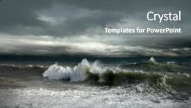  Presentation with storm - Amazing PPT layouts having view of storm seascape backdrop and a gray colored foreground