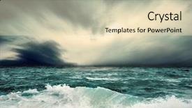  Presentation with storm - Theme enhanced with view of storm seascape background and a soft green colored foreground