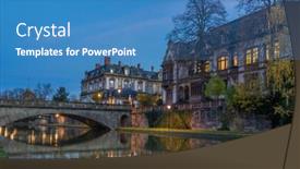  Presentation with france - PPT layouts having view-of-strasbourg-france background and a teal colored foreground