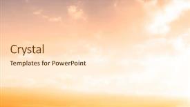  Presentation with orange - Presentation design featuring view of sunset with orange background and a lemonade colored foreground