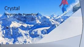  Presentation with dens in dent - Theme with view of swiss famous moutain background and a teal colored foreground