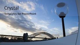  Presentation with sydney harbour bridge - Colorful presentation enhanced with view of sydney harbour bridge backdrop and a light blue colored foreground