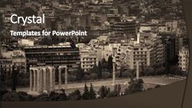  Presentation with zeus - Theme having view of temple of zeus background and a tawny brown colored foreground