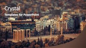  Presentation with zeus - Audience pleasing theme consisting of view of temple of zeus backdrop and a dark gray colored foreground