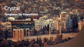  Presentation with zeus - Presentation design consisting of view of temple of zeus background and a dark gray colored foreground