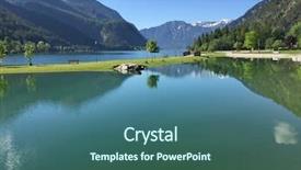  Presentation with fresh water - Cool new slides with view-of-the-achensee-northern backdrop and a ocean colored foreground