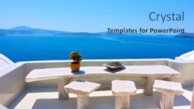  Presentation with international law of the sea - Slides having view-of-the-aegean-sea background and a light blue colored foreground