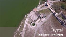  Presentation with bank - Audience pleasing PPT theme consisting of view-of-the-akkerman-fortress backdrop and a gray colored foreground