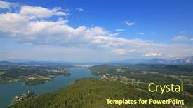  Presentation with alpine - PPT layouts having view-of-the-alpine-lake background and a tawny brown colored foreground