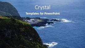  Presentation with atlantic - Presentation having view-of-the-atlantic-coast background and a teal colored foreground