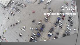  Presentation with car parking - Slide set enhanced with view of the big parking background and a gray colored foreground