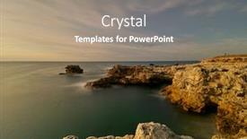  Presentation with black sea - PPT theme enhanced with view of the black sea coast at sunrise background and a gray colored foreground