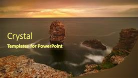  Presentation with black sea - Amazing slide set having view-of-the-black-sea backdrop and a tawny brown colored foreground