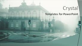  Presentation with foggy - Cool new slides with view-of-the-buildings backdrop and a cream colored foreground