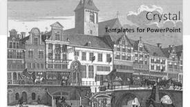  Presentation with solar system imaginary view - Colorful presentation theme enhanced with view-of-the-burgerweeshuis backdrop and a light gray colored foreground