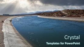  Presentation with aqueduct - Cool new slide deck with view-of-the-california-aqueduct backdrop and a ocean colored foreground