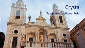  Presentation with catholic wedding - Cool new slide deck with view of the cana catholic backdrop and a sky blue colored foreground