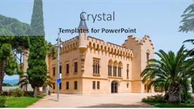  Presentation with castle - Theme with view-of-the-castle background and a light blue colored foreground