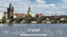  Presentation with prague - Amazing presentation theme having view of the charles bridge backdrop and a gray colored foreground
