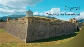  Presentation with dry - PPT layouts enhanced with view-of-the-citadel background and a light blue colored foreground