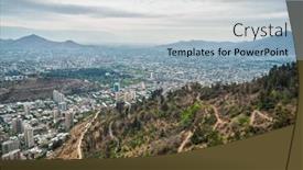  Presentation with chile - Slide set enhanced with view-of-the-city background and a light blue colored foreground