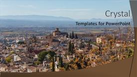  Presentation with granada - Theme enhanced with view-of-the-city background and a light blue colored foreground