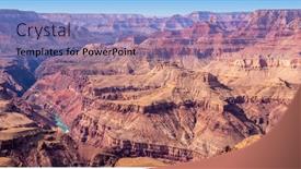  Presentation with weaving - Beautiful presentation theme featuring view-of-the-colorado-river backdrop and a coral colored foreground