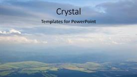  Presentation with climate change dramatic - Slides enhanced with view of the dark overcast background and a light blue colored foreground