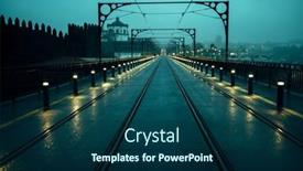  Presentation with iron - PPT layouts having view-of-the-dom-luis background and a ocean colored foreground