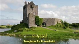  Presentation with castle - Colorful slide deck enhanced with view of the dunguaire castle backdrop and a tawny brown colored foreground