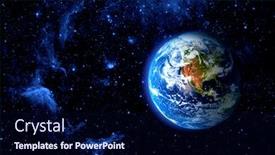  Presentation with elements - Colorful presentation enhanced with earth from the moon backdrop and a navy blue colored foreground