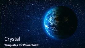  Presentation with elements - Colorful presentation theme enhanced with view-of-the-earth backdrop and a navy blue colored foreground