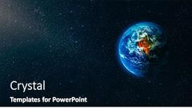  Presentation with moon - Slide set having view-of-the-earth background and a black colored foreground