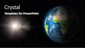  Presentation with moon - Slide set enhanced with view-of-the-earth background and a black colored foreground